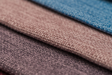 Image showing Multi color fabric texture samples