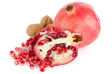 Image showing Ripe pomegranate fruit