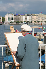 Image showing Elderly artist