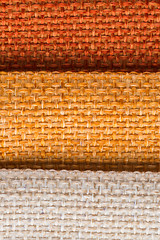 Image showing Multi color fabric texture samples