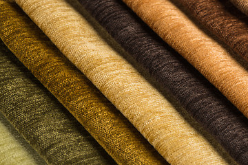 Image showing Multi color fabric texture samples