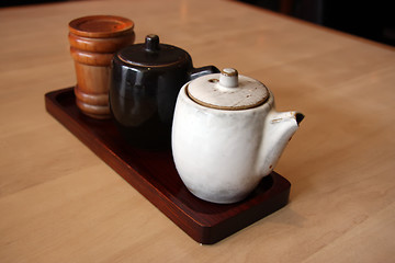 Image showing Japanese condiment containers