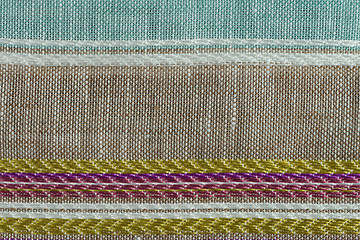 Image showing Multi color fabric texture samples