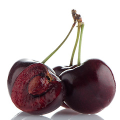 Image showing Red cherries 