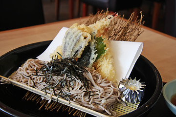 Image showing Udon and tempura