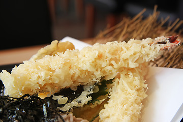 Image showing Tempura prawns