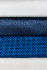 Image showing Blue fabric texture