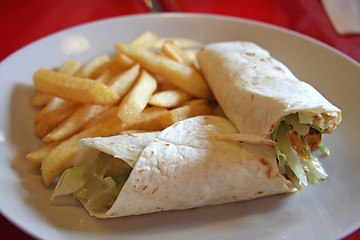 Image showing Mexican burritos