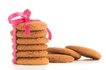 Image showing Festive wrapped biscuits