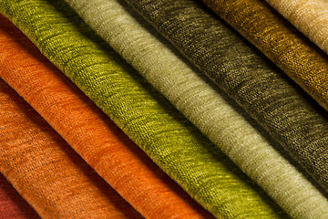 Image showing Multi color fabric texture samples