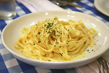 Image showing Fettuccini carbonara