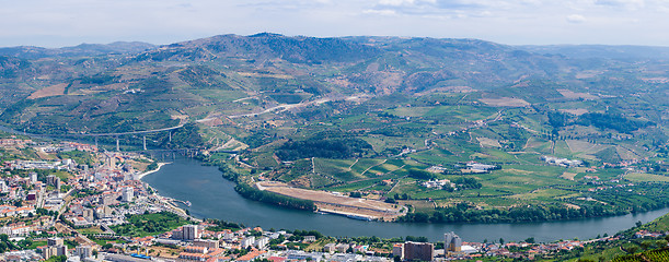 Image showing Regua, vineyars in Douro Valley