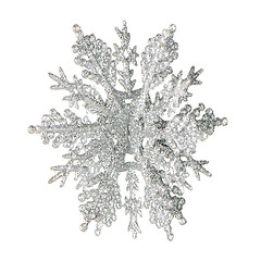 Image showing Plastic silver color snowflake