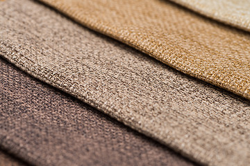 Image showing Multi color fabric texture samples