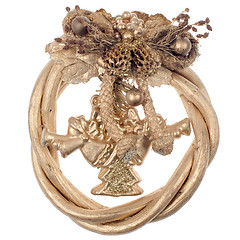Image showing Gold christmas wreath
