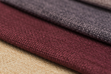 Image showing Multi color fabric texture samples