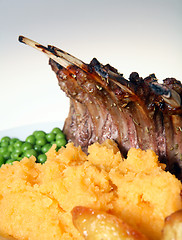 Image showing Lamb rack plate vert