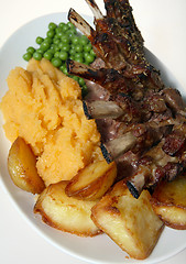 Image showing Lamb rack platter