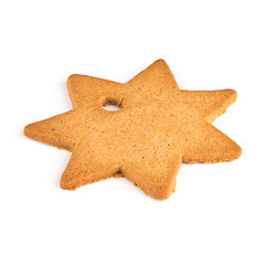 Image showing Christmas decoration: star shaped gingerbread 