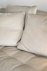 Image showing Leather pillows