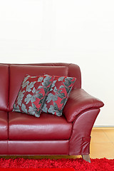 Image showing Red loveseat