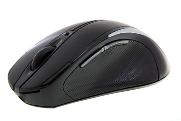 Image showing Black computer mouse 