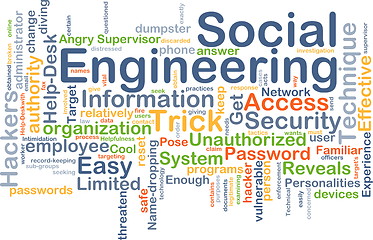 Image showing Social engineering background concept