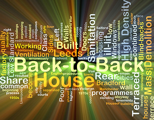 Image showing Back-to-back house background concept glowing