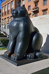 Image showing YEREVAN, ARMENIA - 13.06.2014: cat statue by Botero in Yerevan, 