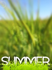 Image showing Abstract green blurred summer background