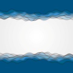 Image showing Abstract blue wavy background