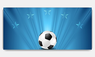 Image showing Bright abstract blue soccer background