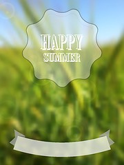 Image showing Blurred retro summer background