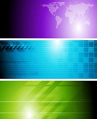 Image showing Bright tech vector banners