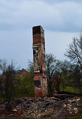 Image showing Burned house place 