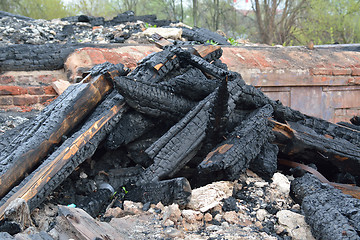 Image showing  ashes on the house place