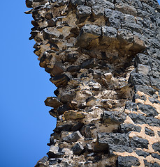 Image showing Texture of ruined wall in Sevan lake