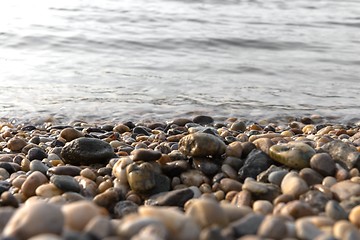 Image showing Sea polished rocks closeup