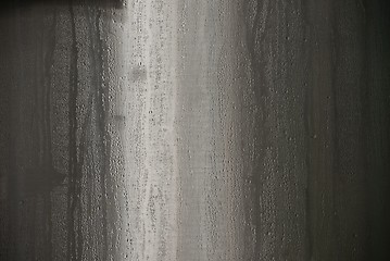 Image showing Stainless steel background texture with dew