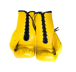 Image showing Yellow boxing gloves 