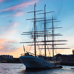 Image showing Traditional seilboat in Gamla stan, Sweden, Europe.