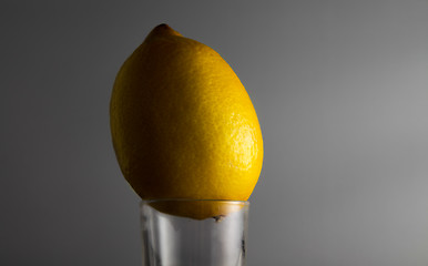 Image showing Lemon in glass