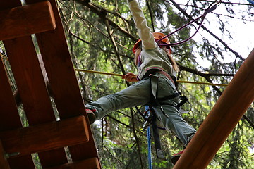 Image showing adventure rope park