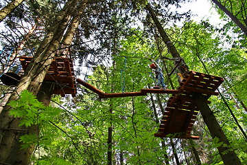 Image showing adventure rope park