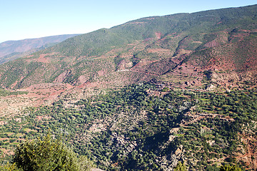 Image showing the    dades red in atlas moroco africa  