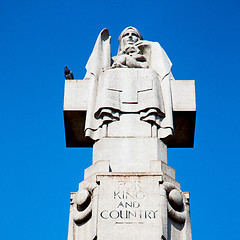 Image showing england  historic   marble and statue in old city of london 