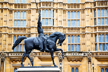 Image showing england  historic    and statue in old 