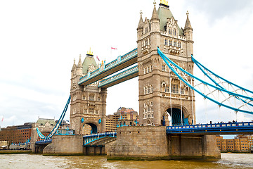 Image showing london tower in england  the cloudy sky