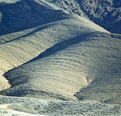 Image showing valley hill   in   africa morocco the atlas dry mountain ground 