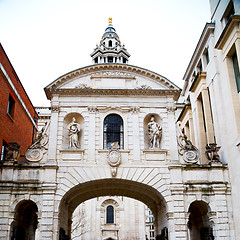 Image showing historic   marble and statue in old city of london england